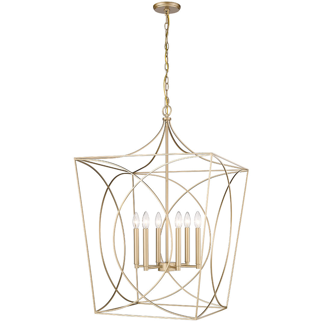 Tracy 6 Light 24 inch Painted Modern Gold Pendant Ceiling Light